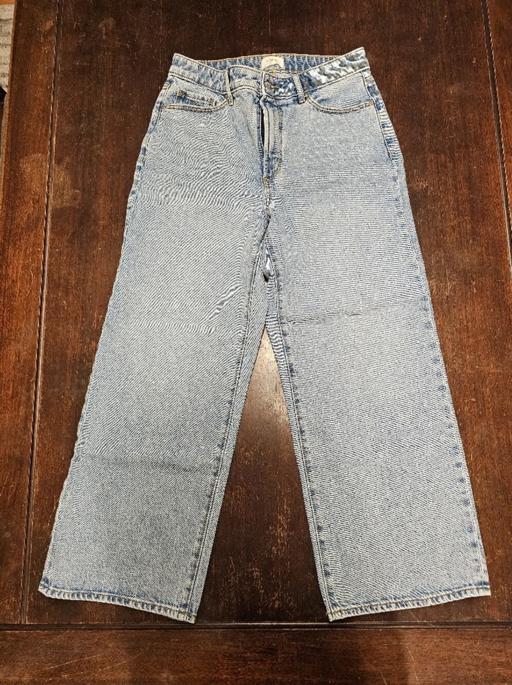 Rivete Curvy Wide Leg Crop Light Wash Jeans From LOFT - Size 27/4